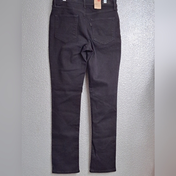 NWT Levi's Black Mid Rise Skinny Denim Jeans  Size 8M  29/32 - Picture 4 of 8